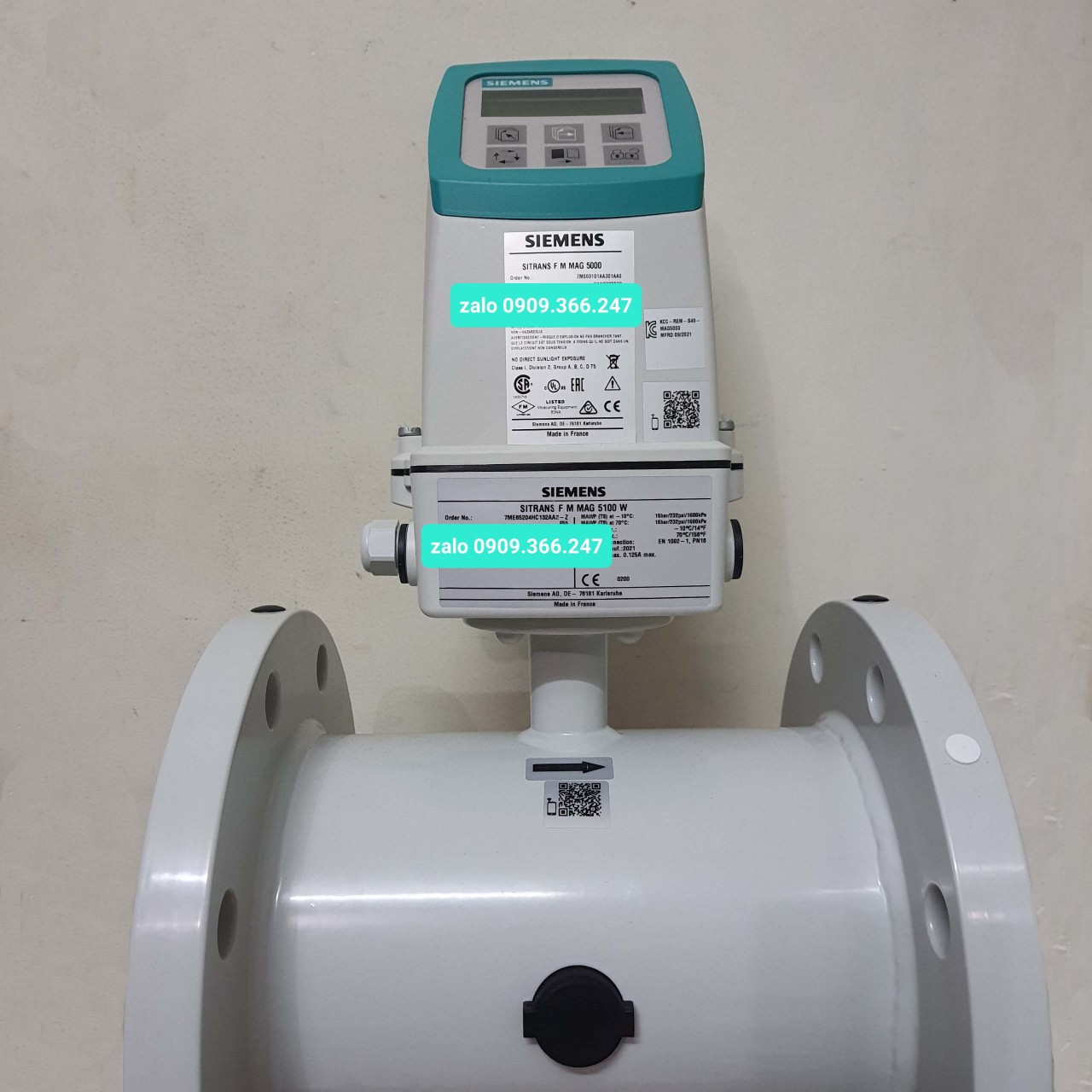 Dong-ho-luu-luong-dien-tu-Siemens-Mag5100W-DN25-7ME6520-4HC13-2AA2-Z F55